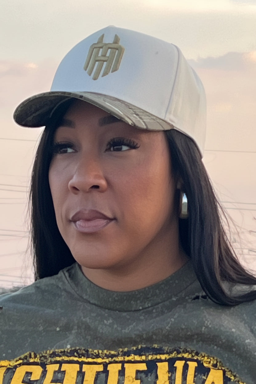 Muscle Hustle Signature Camo Trucker (Gold)