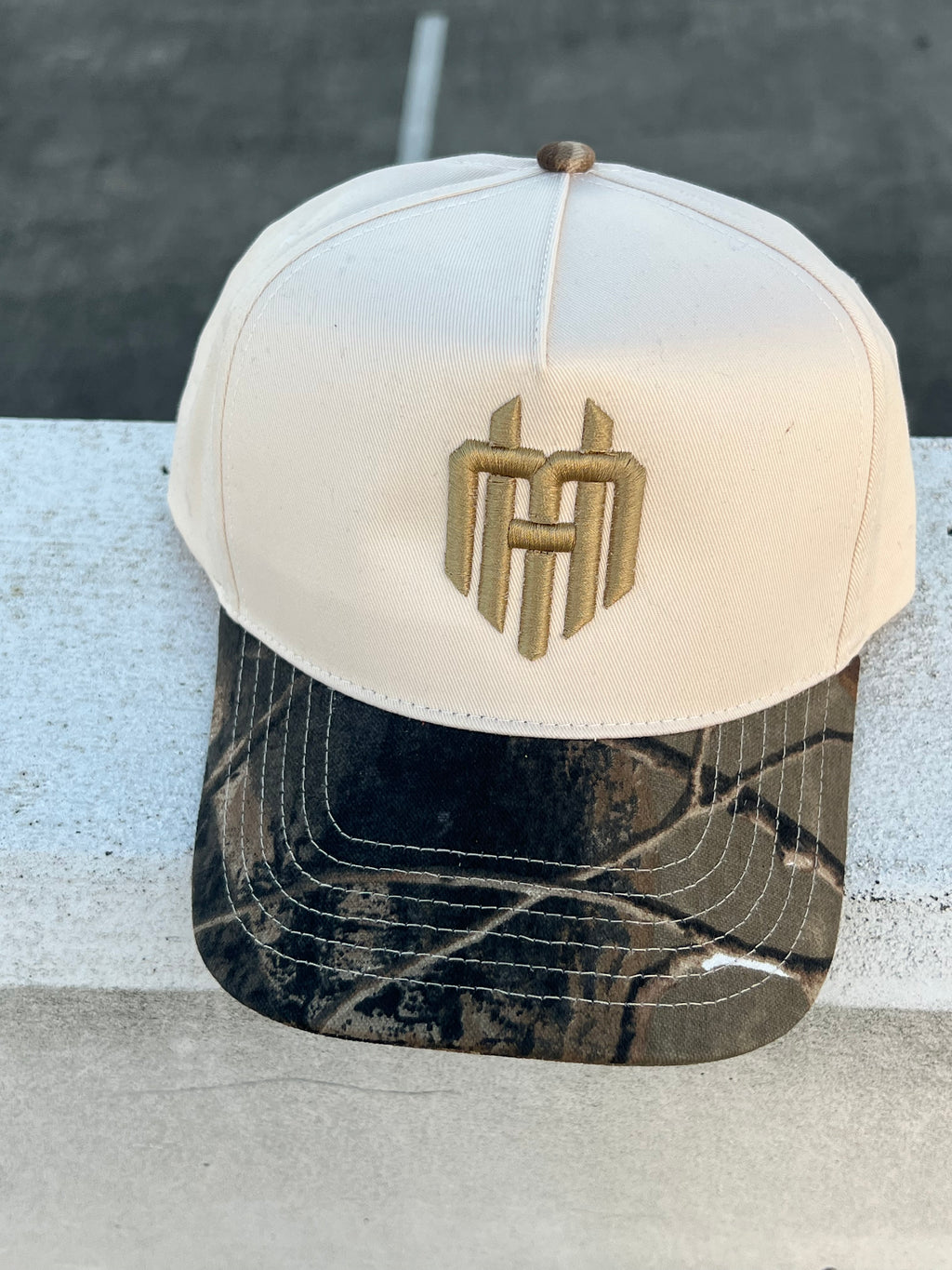 Muscle Hustle Signature Camo Trucker (Gold)