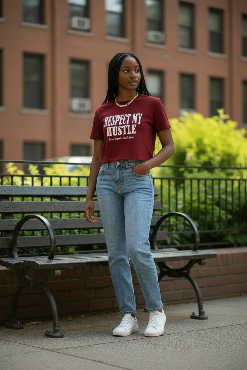 Respect My Hustle Crop Tee